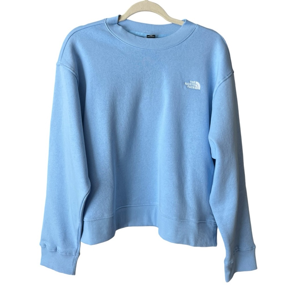 The North Face Womens Evolution Fleece Crew Pullover Sweater Blue Size Medium